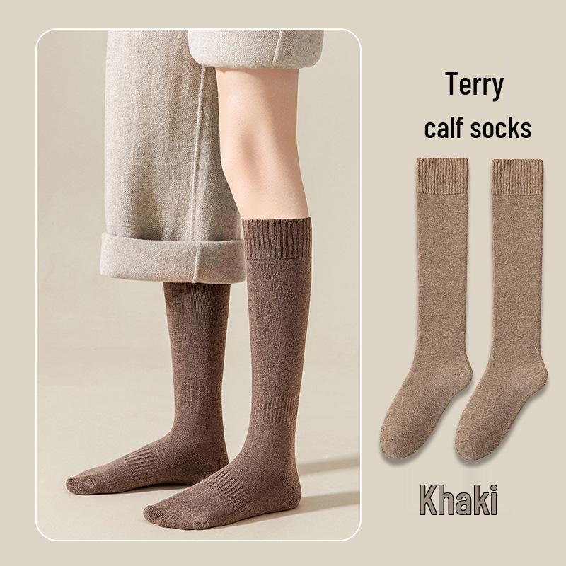 BONAS Women's Over-the-Knee Thigh High Socks - Warm, Non-Slip, Non-Binding, Thick Terry for Autumn/Winter.