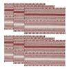 Black Farmhouse Woven Braided Stripe Placemats Set of 4,12x18 Inch Seasonal Holiday Table Mats Party Kitchen Dining Decoration