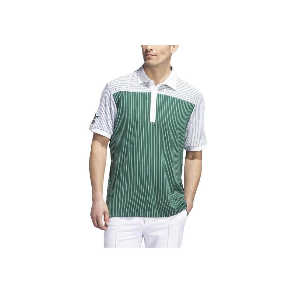 Adidas Originals X Bogey Boys Collaboration SS23 Logo Letter Stripe Short Sleeve Polo Shirt Men Polo Shirts Green IL9294
