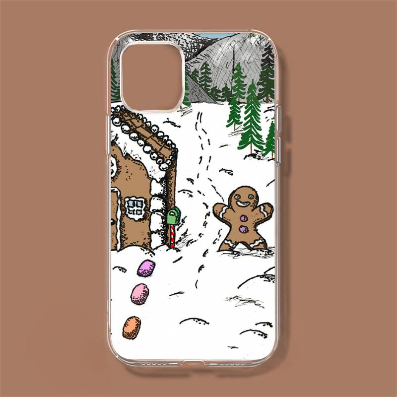 

Милый чехол для телефона с пряничным человечком для iPhone 11 12 Mini 13 14 Pro XS Max X 8 7 6s Plus 5 SE XR с прозрачным корпусом iPhone13mini
