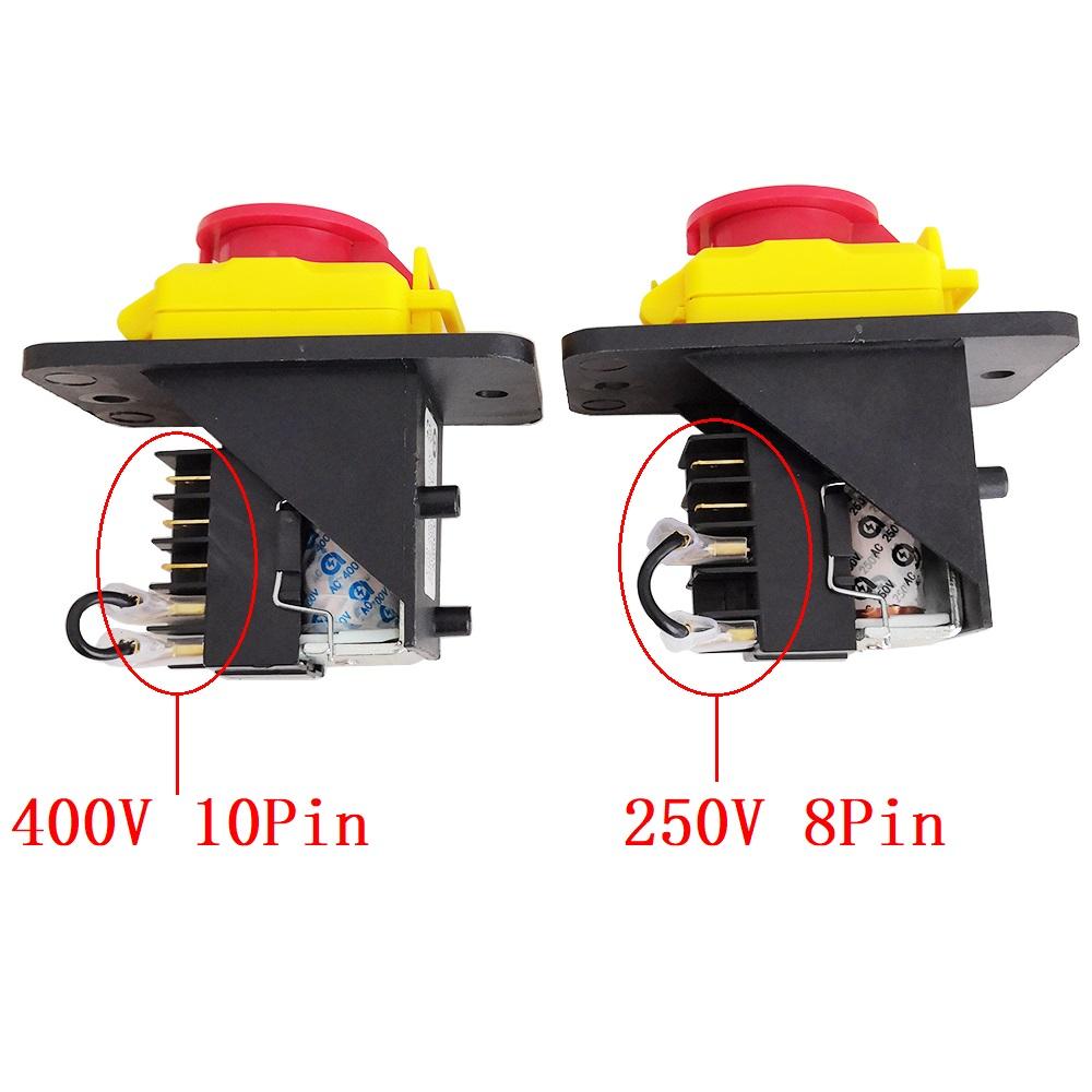 

HCK3 Electromagnetic Pushbutton Switches with Emergency Stop Cover 10Pin 8Pin 230V 8PINS жовтий