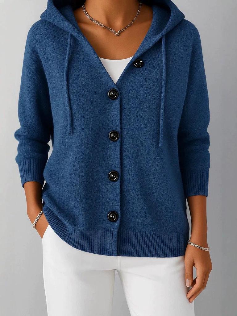 2026 Korean Retro Style Slimming Hooded Sweater