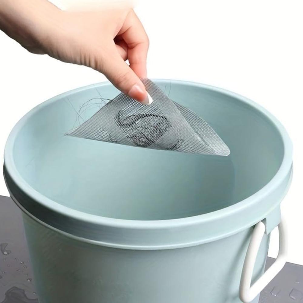50Pcs Disposable Shower Drain Cover Hair Catcher Shower Drain Mesh Stickers Gray