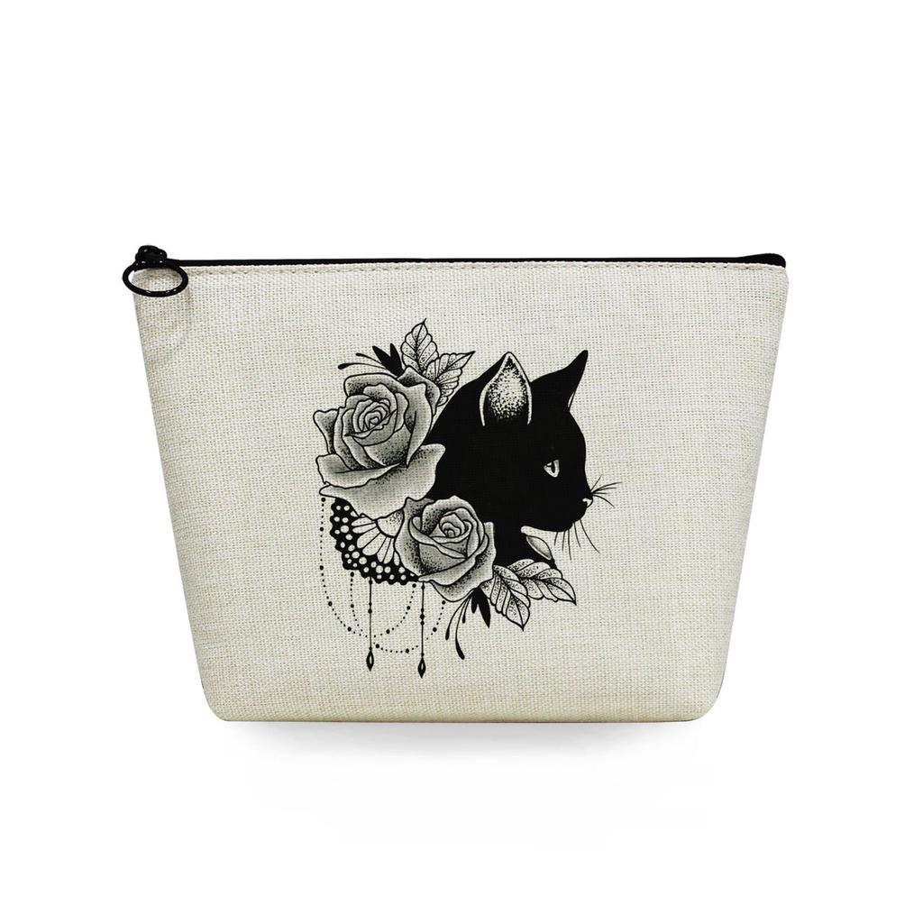 Women Cat Print Cosmetic Bag Toiletries Organize Travel Storage Case 6744
