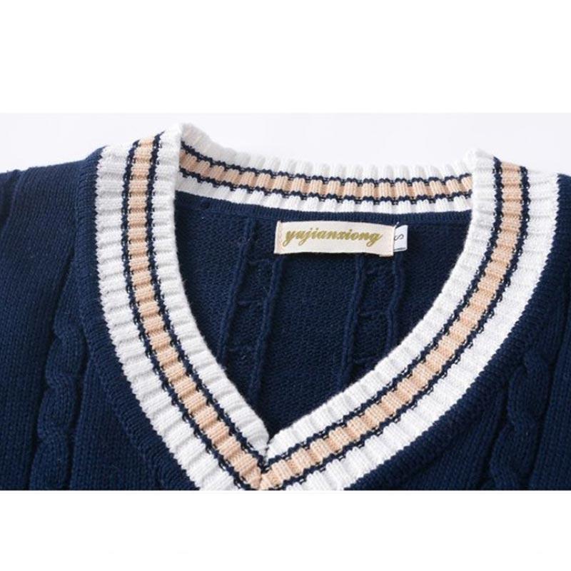 V-neck Knitted Sweater Vest for Women Autumn Winter 5XL Plus Size Cotton Thicken Sleeveless Pullover Preppy Style Fashion Clothing