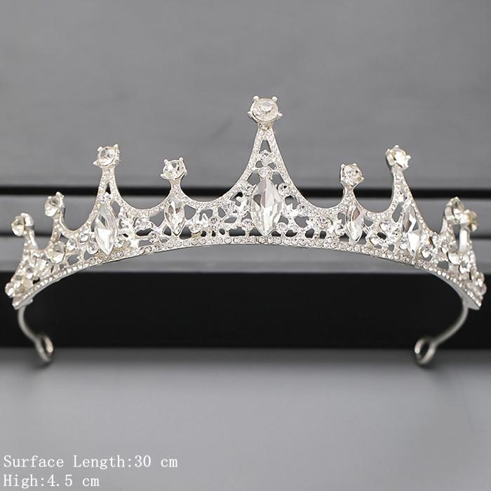 Coroană Culoare Argintie și Tiară Accesorii de Păr Pentru Femei Accesorii Nuntă Coroană Pentru Mireasă Cristal Stras Tiară Diademă