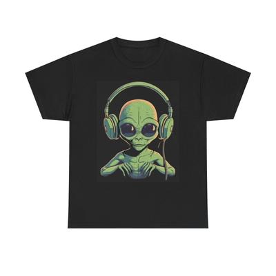 Men's and Women's T-shirts Alien DJ Graphic