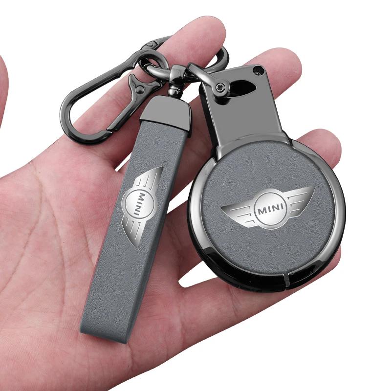 LXEQ4 New Leather Car Remote Fob Key Case Cover Holder Shell for BMW MINI COOPER S ONE JCW F54 F55 F56 F57 F60 CLUBMAN COUNTRYMAN