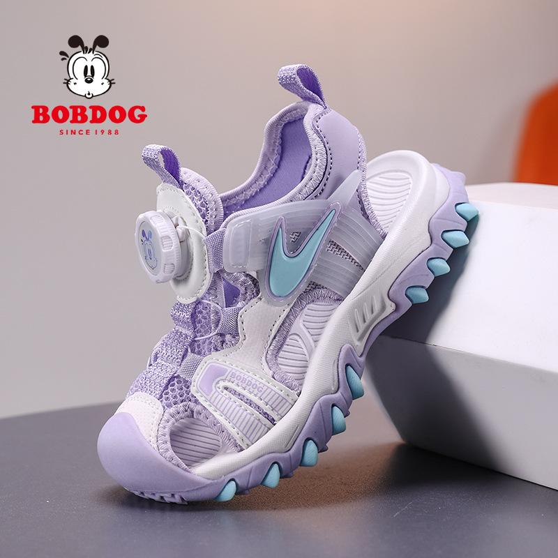 

Babu bean girls sandals 2025 summer new boys soft-soled non-slip sneakers medium and older children s fashion baby shoes 37 фиолетовый
