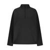 Women's Casual Stand Collar Zipper Velvet Solid Color Long Sleeve Top