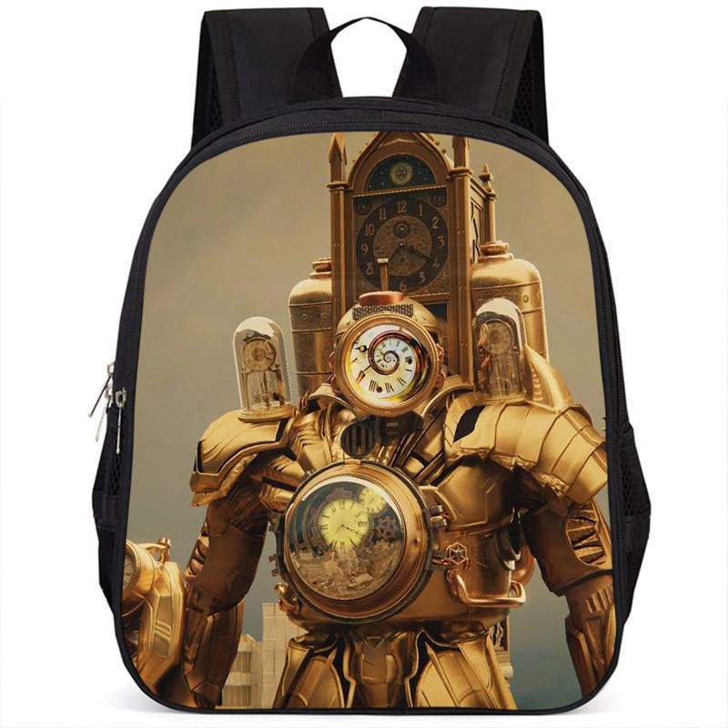 Fashionable Skibidi Toilet Kids Backpack Large Capacity Nylon Bag Unisex Design