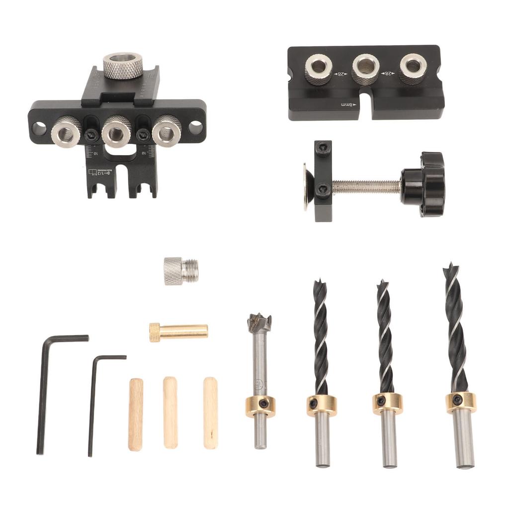 Diblură Ghid de foraj din aliaj de aluminiu pentru poziționare rapidă și precisă pentru găuri de găurire pentru mobilă