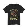 I Found Jesus Still Looking Bigfoot American Flag Funny Christian Shirt