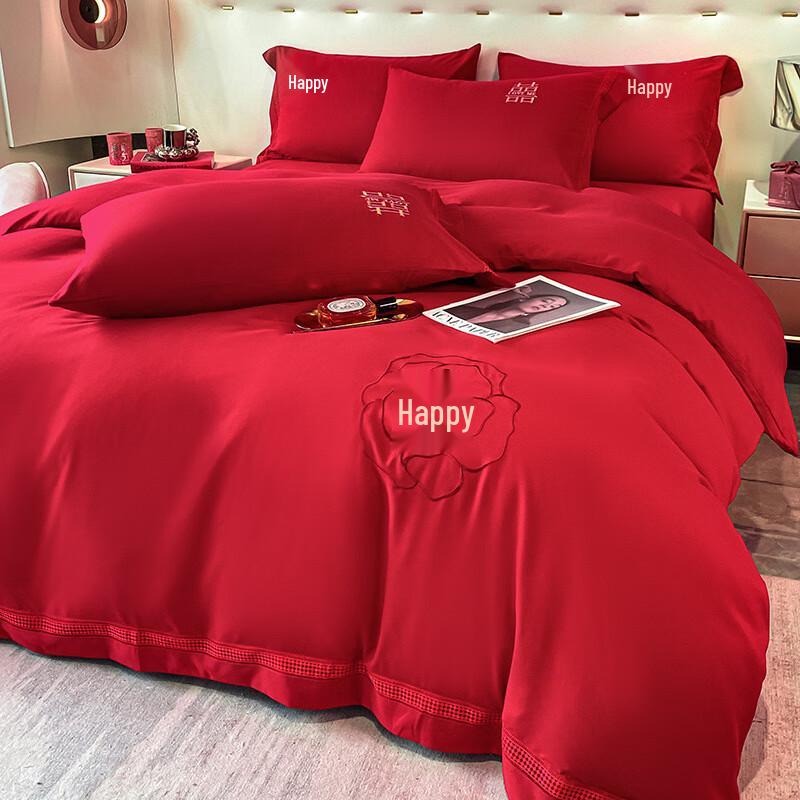 Luowei Washed Cotton Wedding Bedding Collection