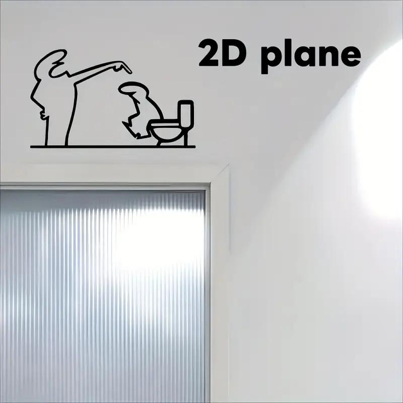 La Linea Minimalistische Linienkunst Aufkleber Türaufkleber Schlafzimmer, Küche, Badezimmer Schild Cartoon-Charakter Design Heimdekoration