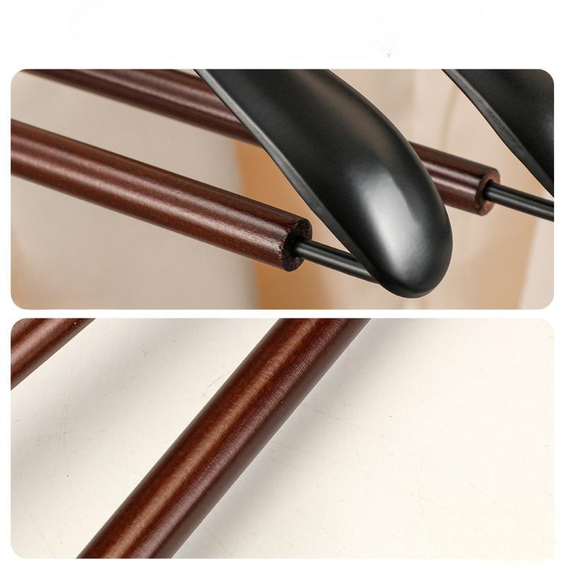 Premium Solid Wood And Metal Hangers For Closet, Wide Shoulder Coat Hooks For Home Wardrobe, Durable Wooden Suit Hangers Set