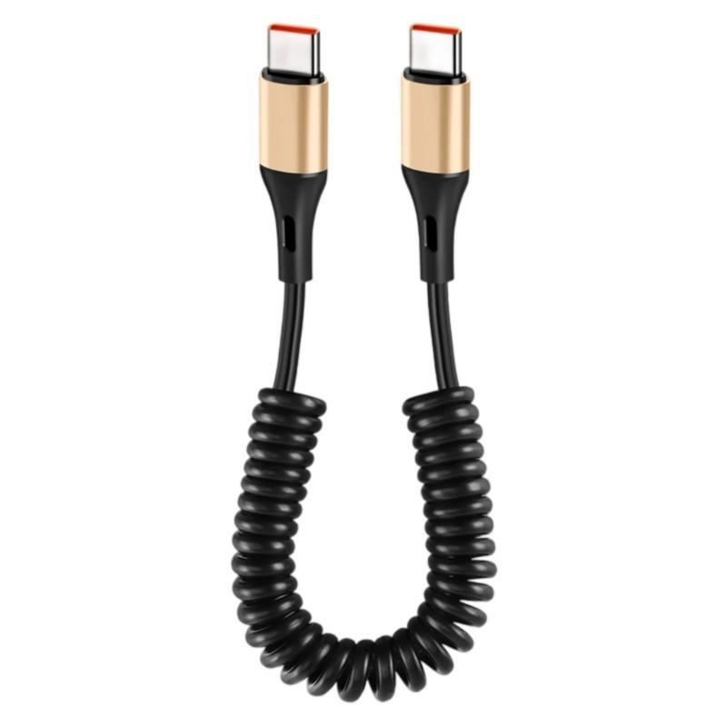Double End Type C Rapid Charging Cable 240W Power Delivery Spring Reinforced Construction For Office Home Travel Use