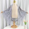 Solid Color Tulle Scarf Hollow Tassel Shawl New V-Neck Cardigans