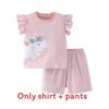 Girl Summer Cotton Animal Cartoon Twopiece Set For Kids Ages 3 To 8