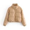 Parka din bumbac de iarnă pentru femei Jachete scurte pentru femei Jachetă bomber din piele PU pentru femei