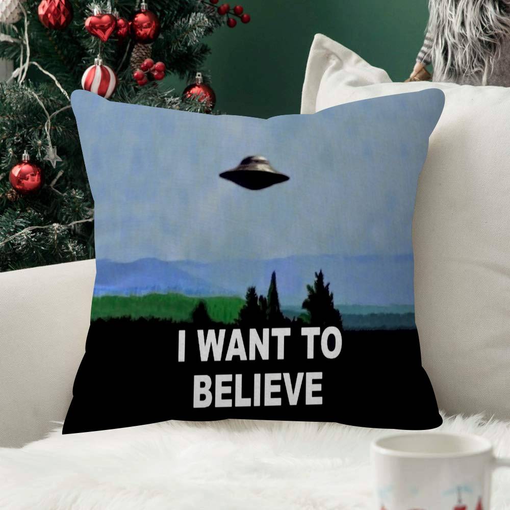 Ich möchte daran glauben UFO X-Files TV-Serie Spiel Personalisierte Kissen Staubschutz Schlafzimmer Party Dekoration Kissenbezug Kindergeschenk