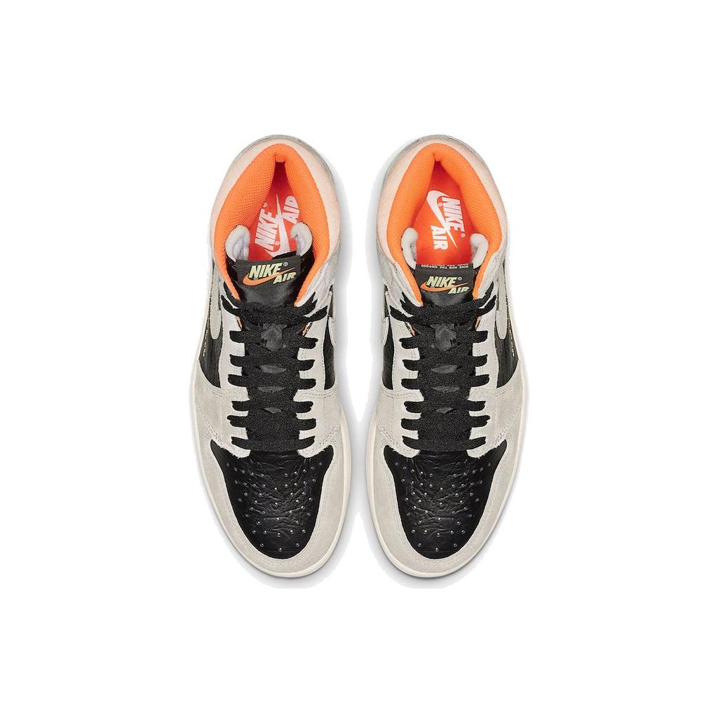 Air Jordan 1 Retro High OG Neutral Grey Men Sneakers Hyper-Crimson-White-Black 555088-018