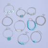 Pearl Multilayer Turquoise Wristband Beads Bohemian Style Hand Chain Turquoise Bracelet Set  Party