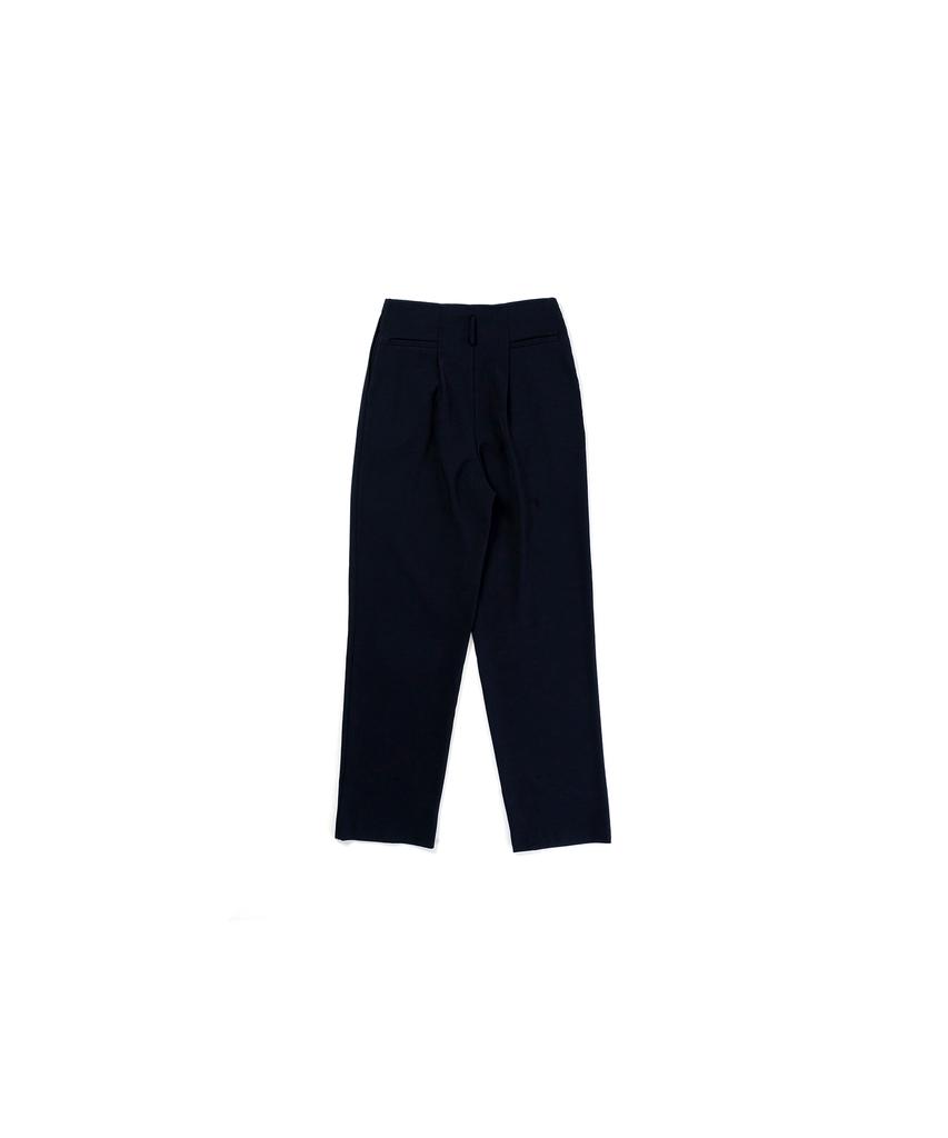 320SHOWROOM Cotton Tuck Tapered Pants Black
