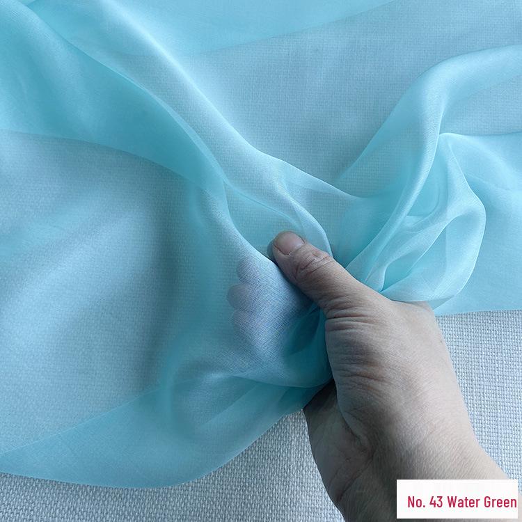 Chiffon di Vera Seta Largo 6 mm: Tessuto di Seta di Gelso Trasparente per Foulard, Vestiti Estivi e Abiti da Sera