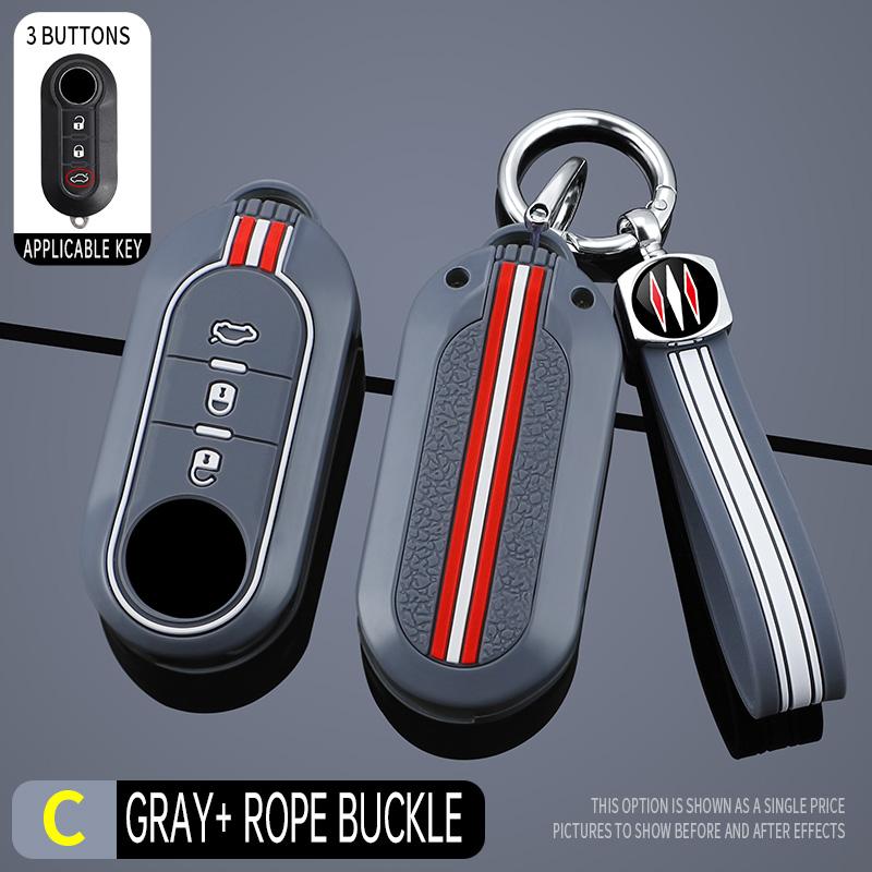 Zinc Alloy Car Key Bag Protect Shell Fob For Fiat 500 Ducato Panda 500L Punto Lancia Musa For Citroen Jumper For Peugeot Boxer