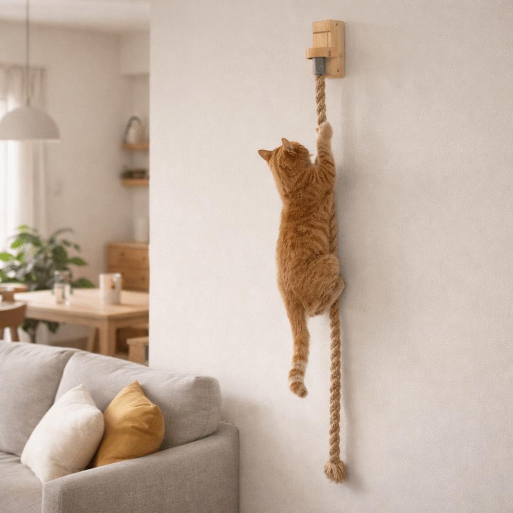 Wear Resistant Cat Scratch Rope Screw Fixation Sisal Rope Cat Climber Cat Wall Rope Rack  Play