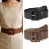 Fashion Vintage Female Wide Waistband Women Square Buckle Decorative Belt Fashion Candy Color Casual Pants Jeans Accessory Belts