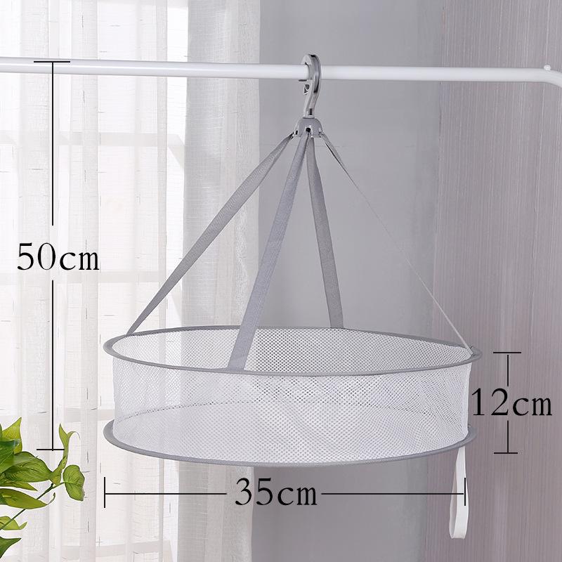 Three-Tier Windproof Folding Sweater Drying Rack Basket