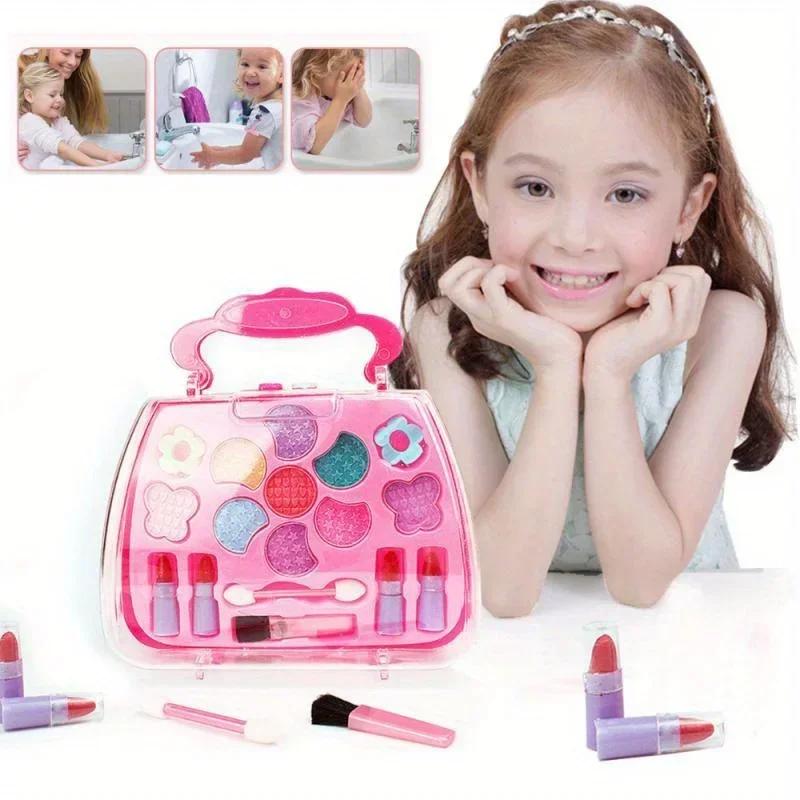 Kids Makeup Kit For Girl Washable Kids Makeup Kit Girl Toys Real Little Girls Makeup Kit For Kids Children Princess Play Makup