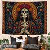 2D Flat - 2D Flat - 2D Flat 1pc Tapestry Day of The Dead Sugar Skull Tapestry Floral Wall Hanging Aesthetic High-Definition Printing Polyester for Liv