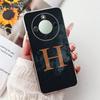 5G For Honor X70 MTN-AN00 Case For Honor X70 Cover Clear Luxury A-Z Letters Fashion Flowers Crown Soft Bumper Casing
