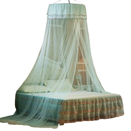 Mosquito Net Round Top Stimulation Butterfly Pin Polyester Fiber Decorative Bed Canopy