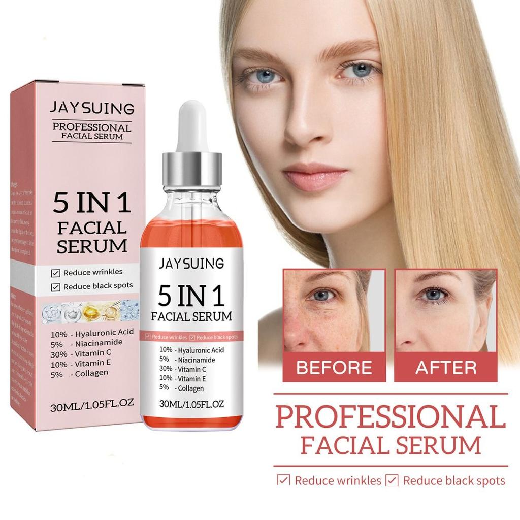 5-in-1 Facial Essence Moisturizes Skin, Anti-wrinkle, Firming, Fades Spots, Acne, Nourishes and Beautifies Skin