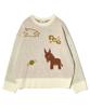 PEACE MAKER Donkey Jacquard Knit Pullover (Ivory)