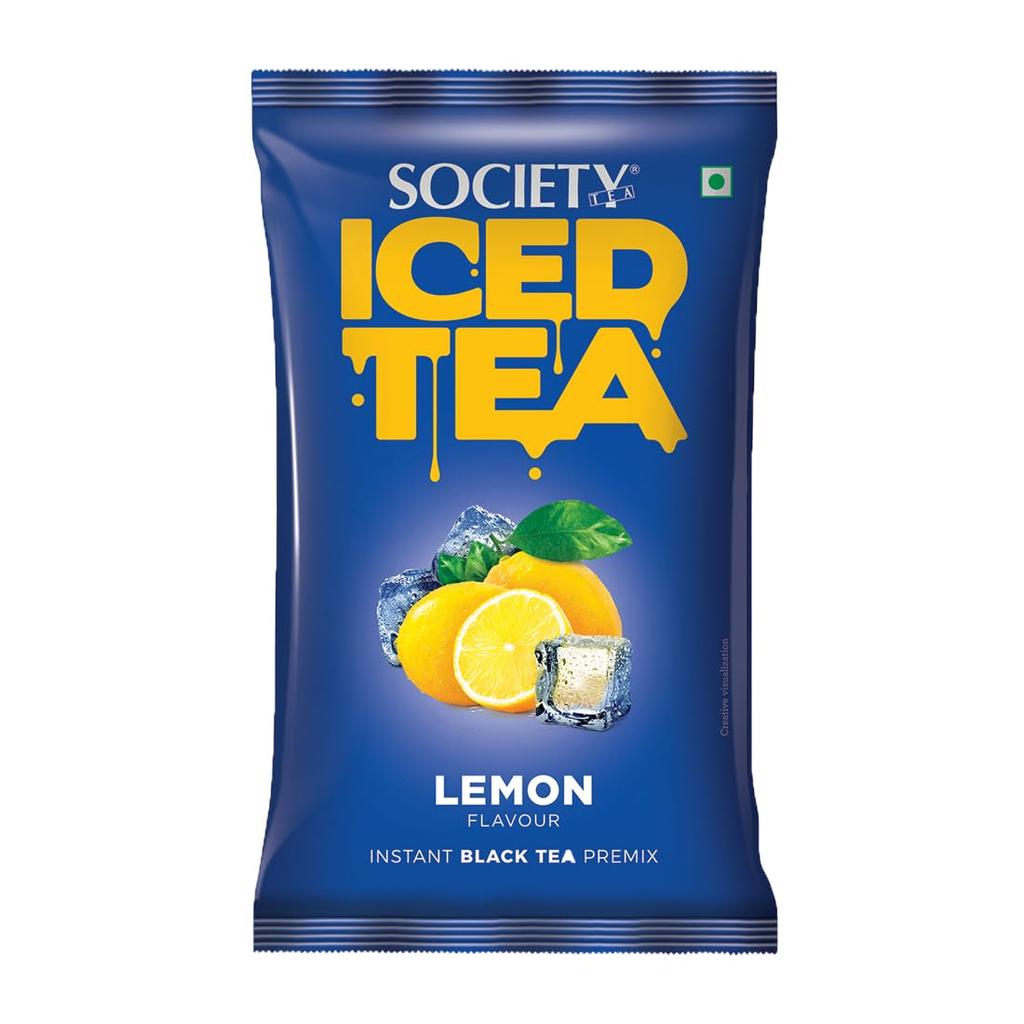 Miscela in Polvere per Tè Freddo al Limone e Menta Society Rinfrescante Bevanda Istantanea Fredda 100 g X Confezione da 5 Totale 500 g