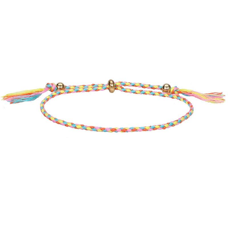 Bracelet Multicolor Bohemia Woven Wrap Friendship Bracelets Handmade Braided Friendship Bracelet Adjustable Colorful