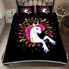 Dropship Unicorns Bed Linens Bedding Dream Cartoon Unicorn Bedcover Set Thick Kids Full King Size Comforter Cover Pillow Cover