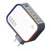 120W Ga N Charger 6 Ports Multi functional Charging Station Hub Portable for Business Travel EU Plug