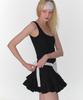 CRANK Frill Tiered Dress_Black