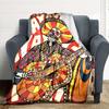 1pc Day of the Dead Guitarist Blanket, Lightweight Flannel Throw Blanket for Sofa, Bed, Travel, Camping, Living Room, Office, Couch, Chair, and Bed