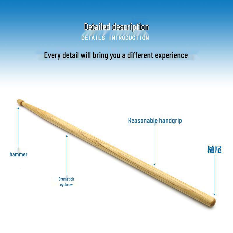 Jazz Drumsticks Set: 5A Oak & Maple, 7A Walnut - Ideal for Drum Kit Practice 5A