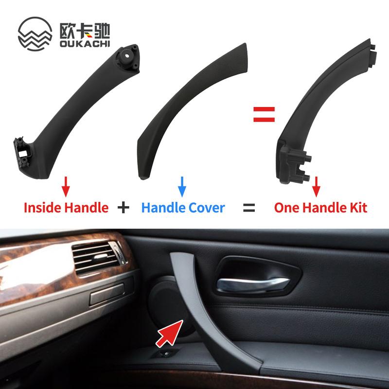 2 Pcs LHD RHD Door Inner Handle Armrest Assembly Interior Trim For BMW E90 3 Series 320i 328i 330i 06-12 Auto Interior Parts