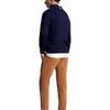 Tommy Hilfiger Solid Color Zip Stand Collar Brand Logo Long Sleeve Cashmere Sweater Men sweater Navy-Blue MW0MW28050-DW5