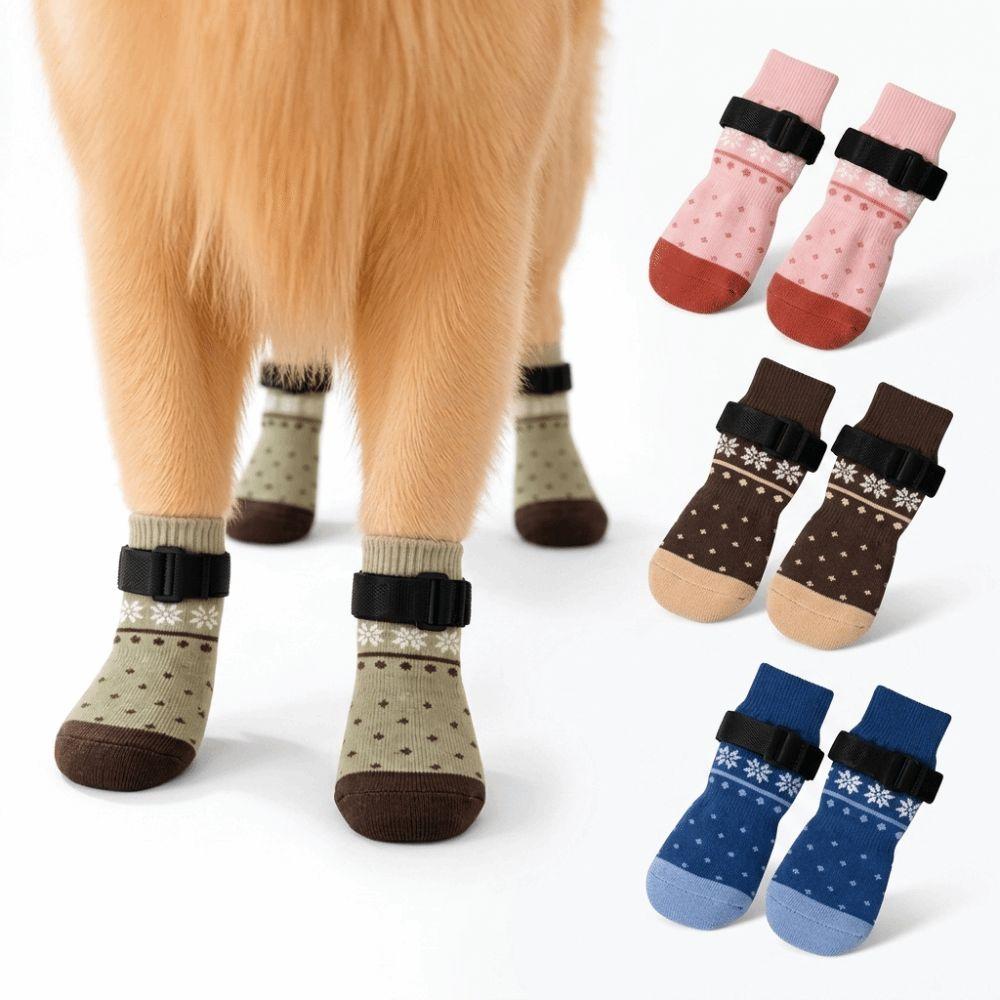 1 Set Wear Resistant Puppy Sock Anti Slip Dog Paw Protector Sock Pet Sock Daily Paw Protection