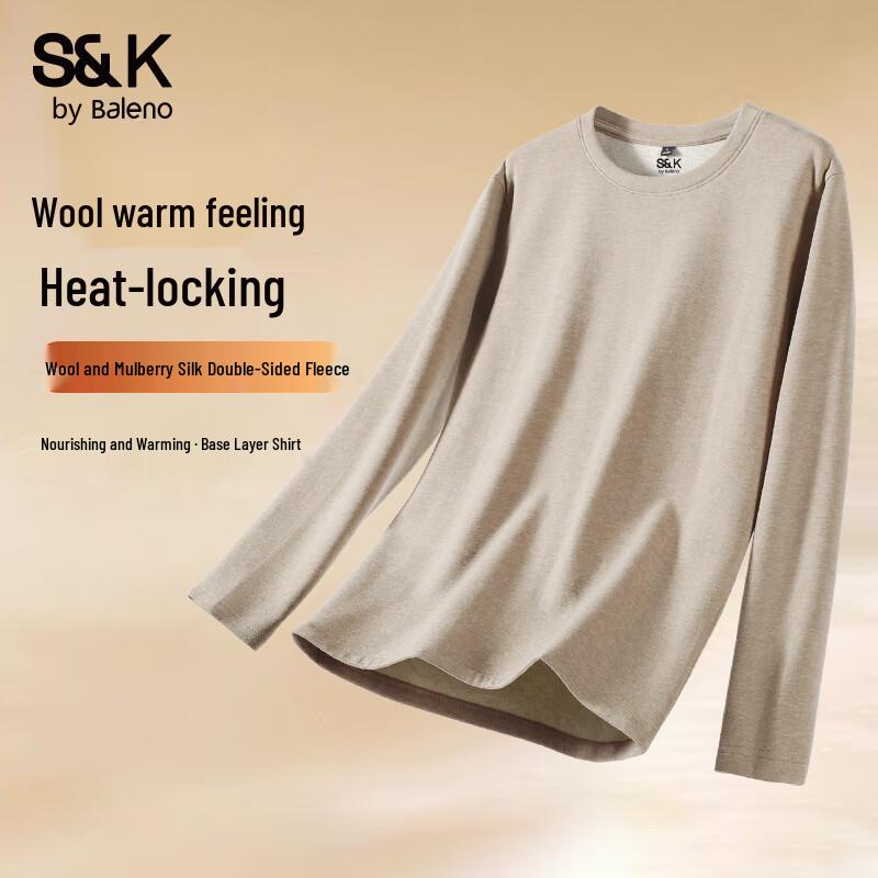 Baleno Men s S&K Double-Sided Fleece Thermal Crew Neck Base Layer M